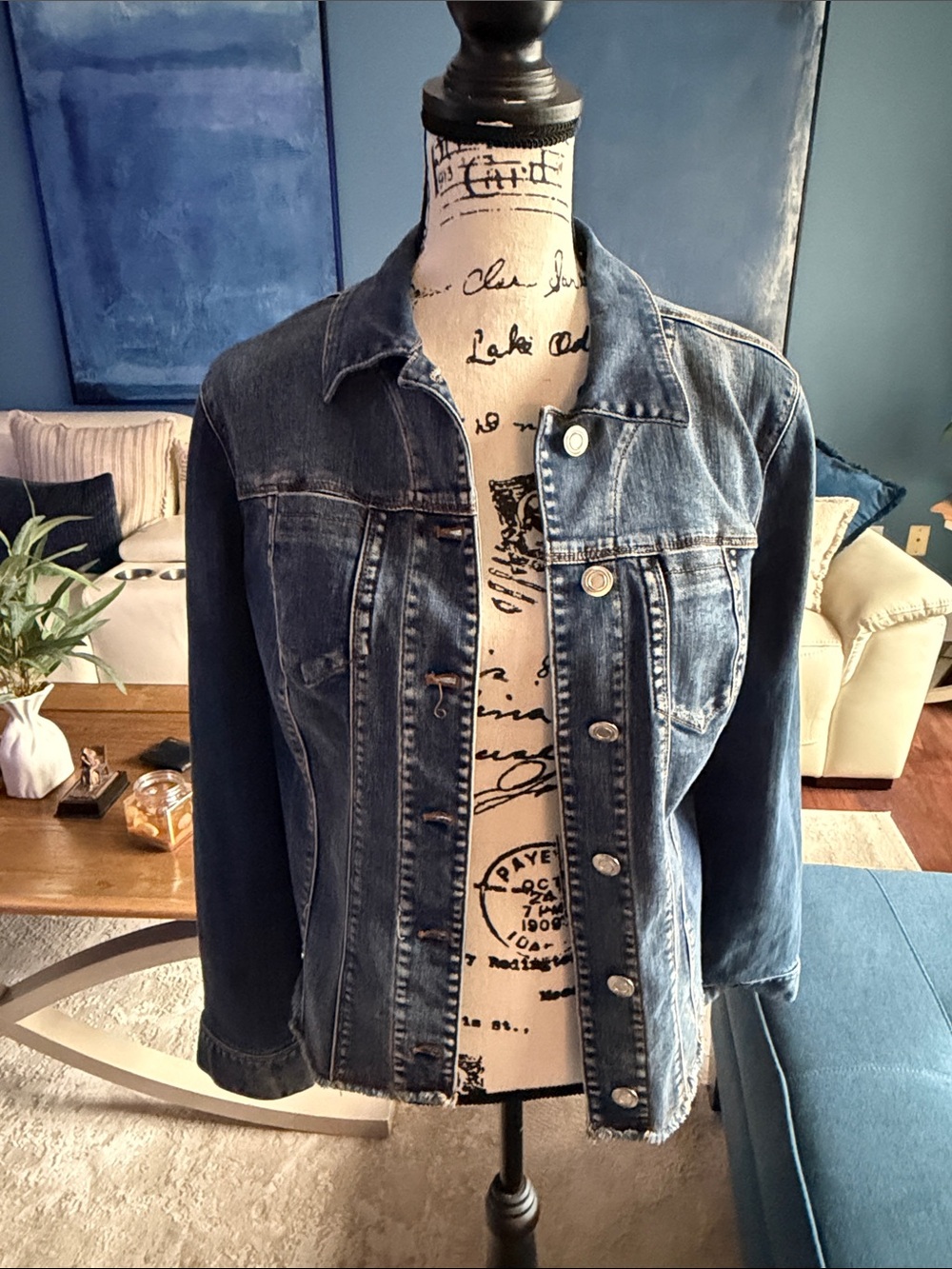 Chicos NWOT Classic Women's Denim Jacket - Blue
